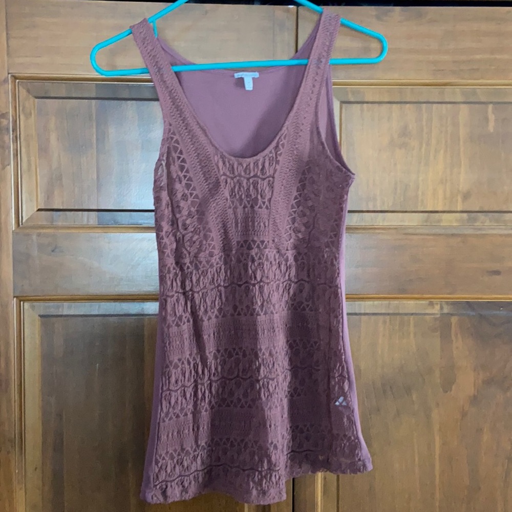 Sheer Mauve/Purple Charlotte Russe Tank Top